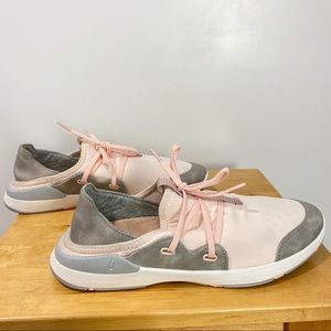 OLUKAI Mikili Gray Pearl Blush Athletic Shoes 8.5